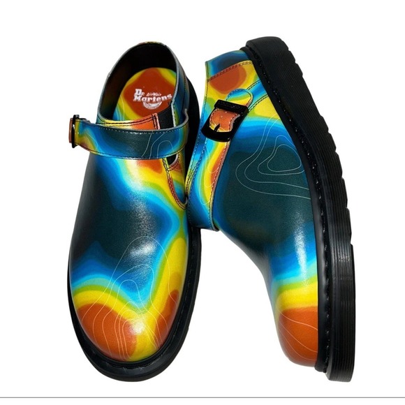 Dr Martens Isham Slip-On Clog Mule Genix Nappa Leather Heat Map  8 Us M , 9 US L - Picture 5 of 10